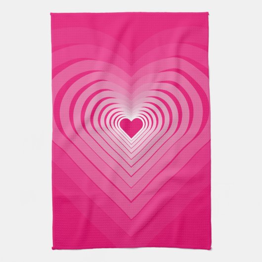 Pink Küchentuch mit Herz (Vertikal)
