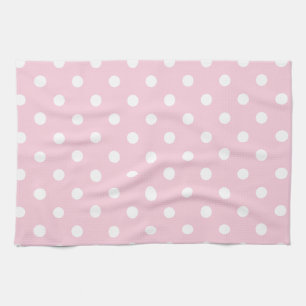 Pink Küchentuch mit weißen Polka Dosen