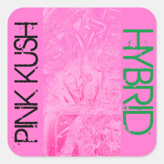 PINK KUSH HYBRID QUADRATISCHER AUFKLEBER