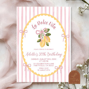 Pink La Dolce Vita Italia Geburtstag Einladung