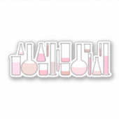 Pink Laborgläser Aufkleber (Vorderseite)