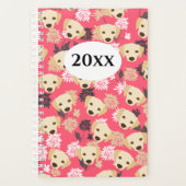 Pink Labrador Planner Notebook Planer (Vorderseite)