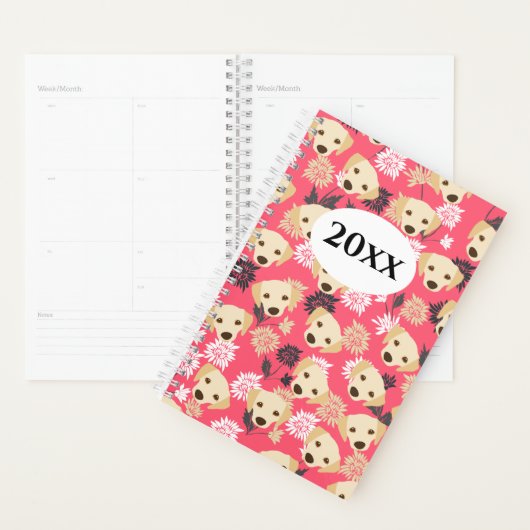 Pink Labrador Planner Notebook Planer (Anzeige)