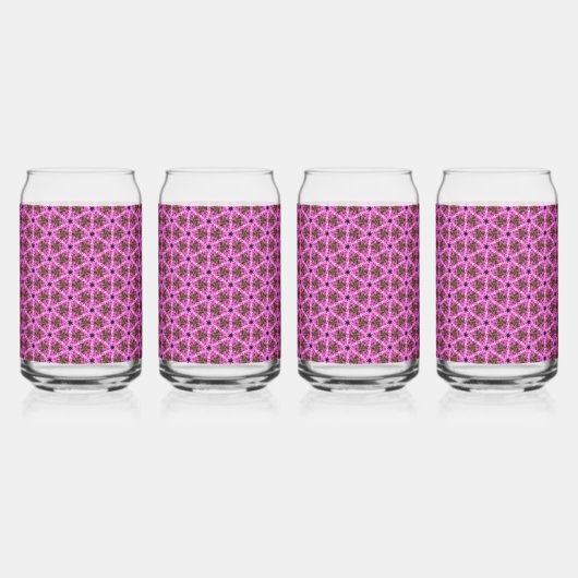 Pink Labyrnth Trinkbehälter Set Dosenglas (Vorderseite)