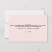 Pink Lace Brautparty Danke Karte (Rückseite)