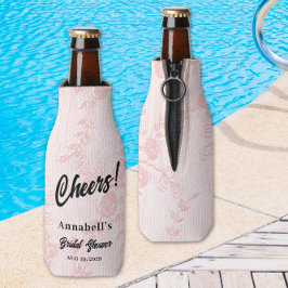 Pink Lace Brautparty Flasche Cooler Flaschenkühler