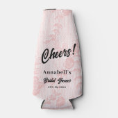 Pink Lace Brautparty Flasche Cooler Flaschenkühler (Vorderseite)