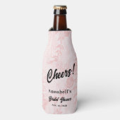 Pink Lace Brautparty Flasche Cooler Flaschenkühler (Flaschenvorderseite)