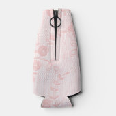 Pink Lace Brautparty Flasche Cooler Flaschenkühler (Rückseite)