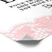 Pink Lace Brautparty Mimosa Bar Poster (Ecke)