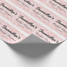 Pink Lace Brautparty Wrapping Paper