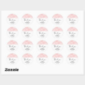 Pink Lace Bridal Shower Classic Round Sticker (Blatt)