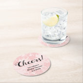 Pink Lace Bridal Shower Runder Pappuntersetzer (Vor Ort)