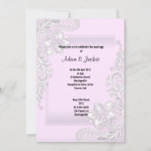PINK LACE ELEGANT CLASSY WEDY EINLADUNG (Vorderseite)