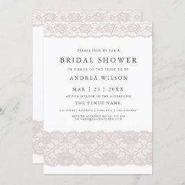 Pink Lace Elegante Moderne Brautdusche Einladung
