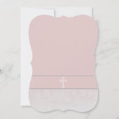 Pink Lace First Holy Community Design Einladung (Rückseite)