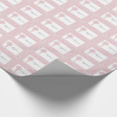 Pink Lace Girl Baptisse Geschenkpapier (Ecke)