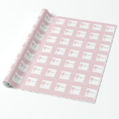 Pink Lace Girl Baptisse Geschenkpapier (Ungerollt)
