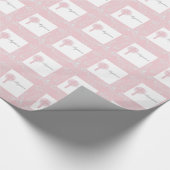 Pink Lace Girl Baptisse Geschenkpapier (Ecke)