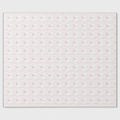 Pink Lace Girl Baptisse Geschenkpapier (Flach)