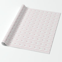 Pink Lace Girl Baptisse Geschenkpapier