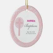 Pink Lace Girl Baptisse Keramikornament (Rechts)