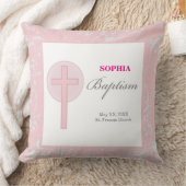 Pink Lace Girl Baptisse Kissen (Decke)
