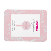 Pink Lace Girl Baptisse Magnet (Horizontal)