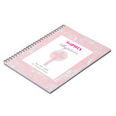 Pink Lace Girl Baptisse Notizblock (Linke Seite)