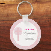 Pink Lace Girl Baptisse Schlüsselanhänger (Vorderseite)