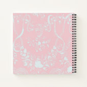 Pink Lace Girl Taufe Personalisiert Notizblock (Rückseite)