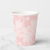 Pink Lace Kaffee Bar Paper Cups Pappbecher (Rückseite)