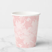 Pink Lace Kaffee Bar Paper Cups Pappbecher (Vorderseite)