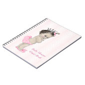 Pink Lace Princess Baby Showroom Gästebuch Notizblock (Linke Seite)