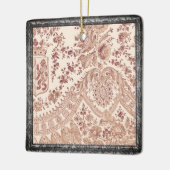 Pink Lace Rose Keramikornament (Links)