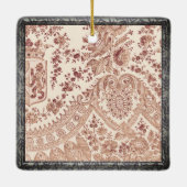 Pink Lace Rose Keramikornament (Rückseite)