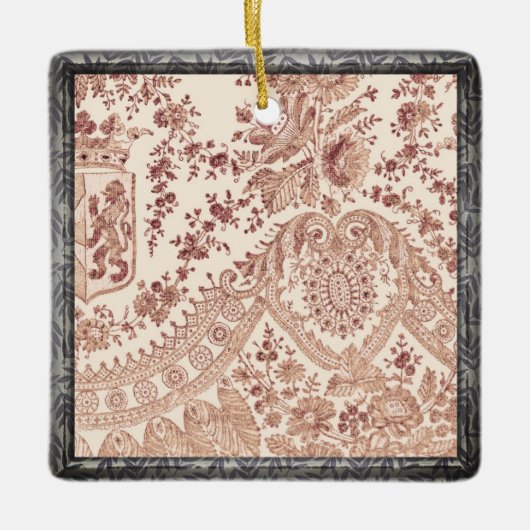 Pink Lace Rose Keramikornament (Vorderseite)