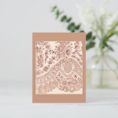 Pink Lace Rose Postkarte (Stehend Vorderseite)