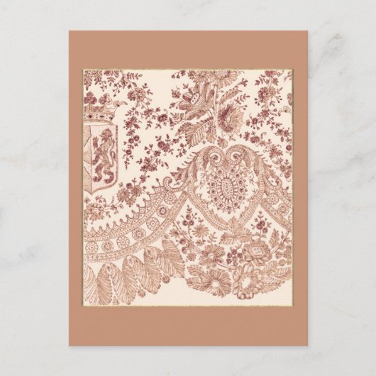 Pink Lace Rose Postkarte (Vorderseite)