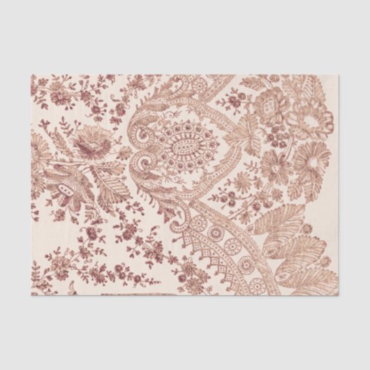 Pink Lace Rose Seidenpapier (Vorderseite)