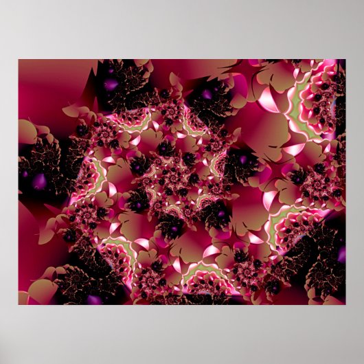 Pink Lace Spiral Poster (Vorne)