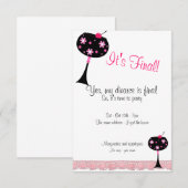 Pink Lace und eine große Party Einladung zur Essen (Vorne/Hinten)