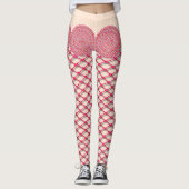 Pink Lace und Fishnet Leggings (Vorderseite)