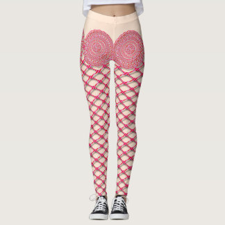 Pink Lace und Fishnet Leggings