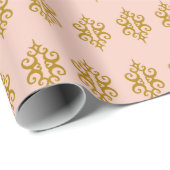 Pink Lace Wrapping Paper Geschenkpapier (Rolleneckpunkt)