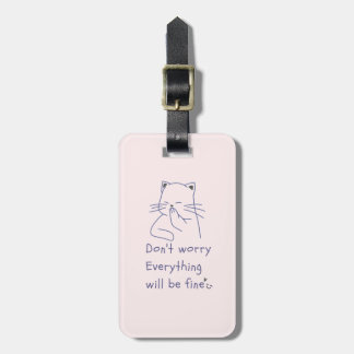 Pink & Lächelnd Katzenhalter Gepäckanhänger