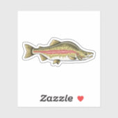 Pink Lachs Aufkleber (Blatt)