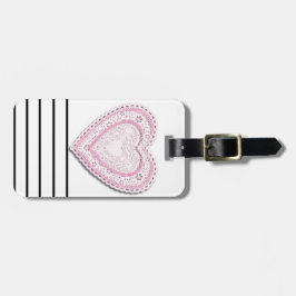 Pink Lacke Herz Gepäckanhänger