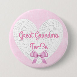 Pink Lacy Great Oma zum Baby Duschknopf Button