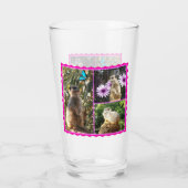 Pink Lacy Meerkat Collarge Glas (Rückseite)